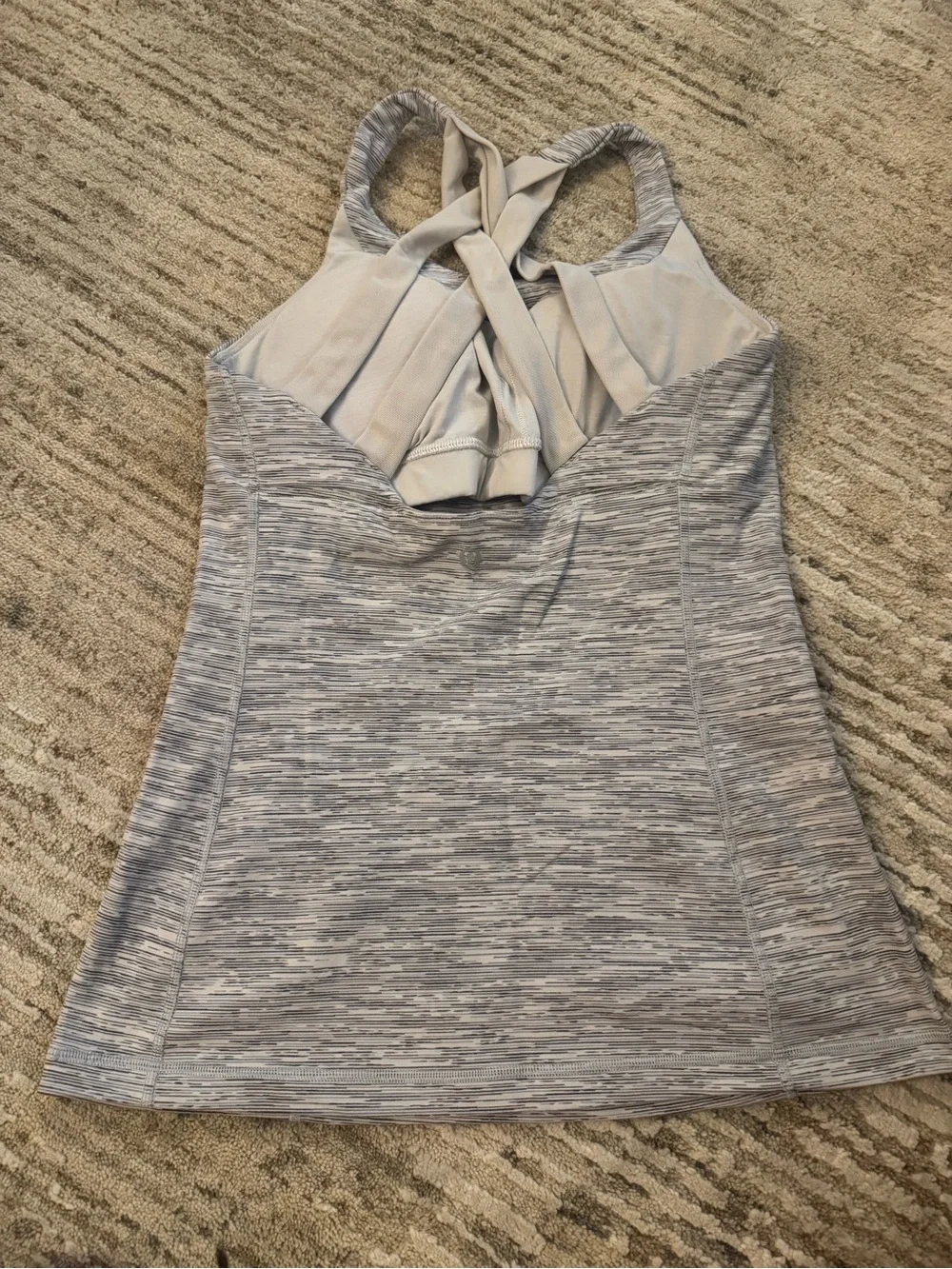 lululemon athletica Light Heathered Gray Cross-Back Tank